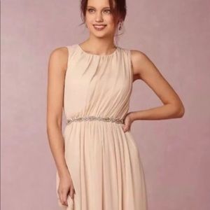 BHLDN Jenny Yoo Eloise dress in sand size 8